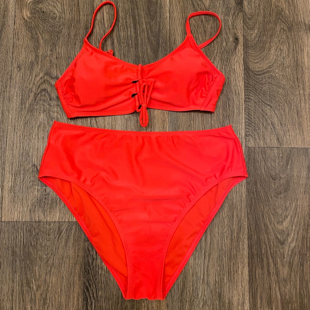 Shade & Shore Vibrant Coral Bikini